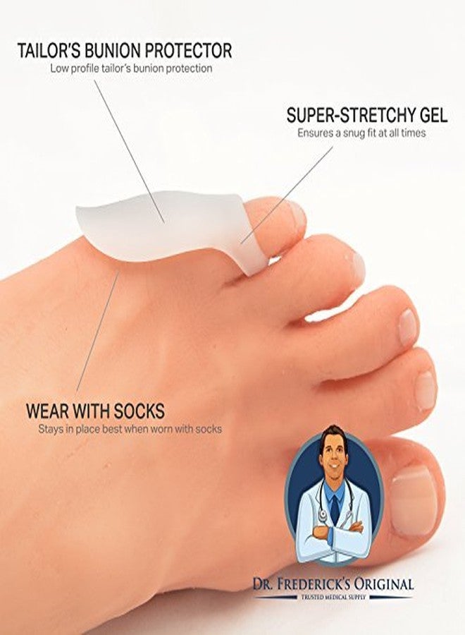 Dr. Frederick's Original Dr. Frederick’s Original Tailor’s Bunion Pads - 6 ct Low Profile Soft Gel Spacers for Bunionette Relief - Cushions Pinky Toe & Reduces Friction - Washable, Latex-Free, Doctor-Developed Foot Protectors - Image 2